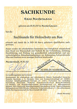 Sachkundelehrgang | Sächsischer Holzschutzverband e.V.